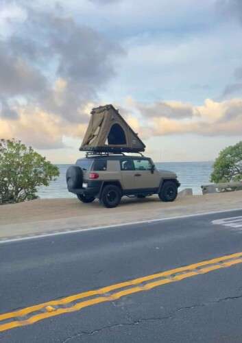 jeep with a rooftop tent