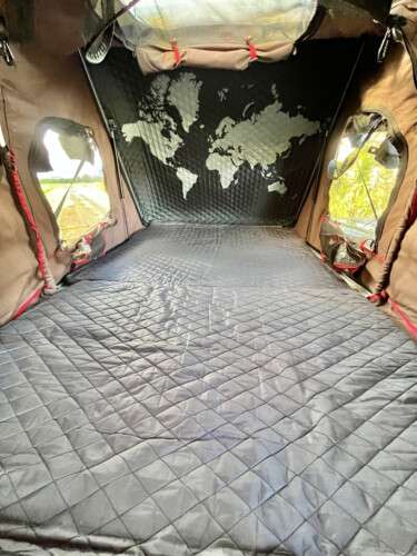 inside of a camping tent