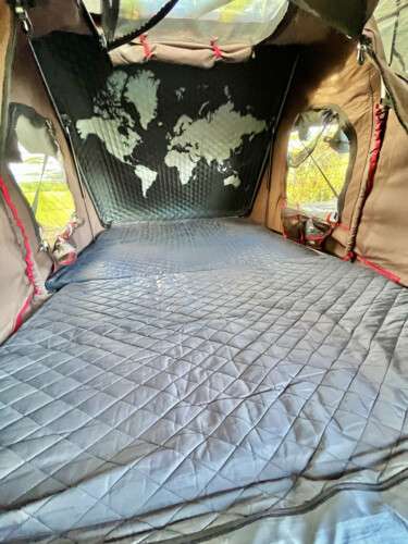 inside of a camping tent