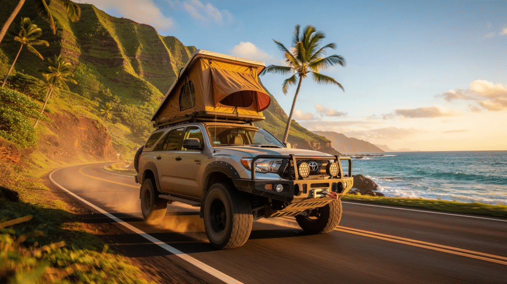 Rooftop Tent Campers Ready for Island Roads